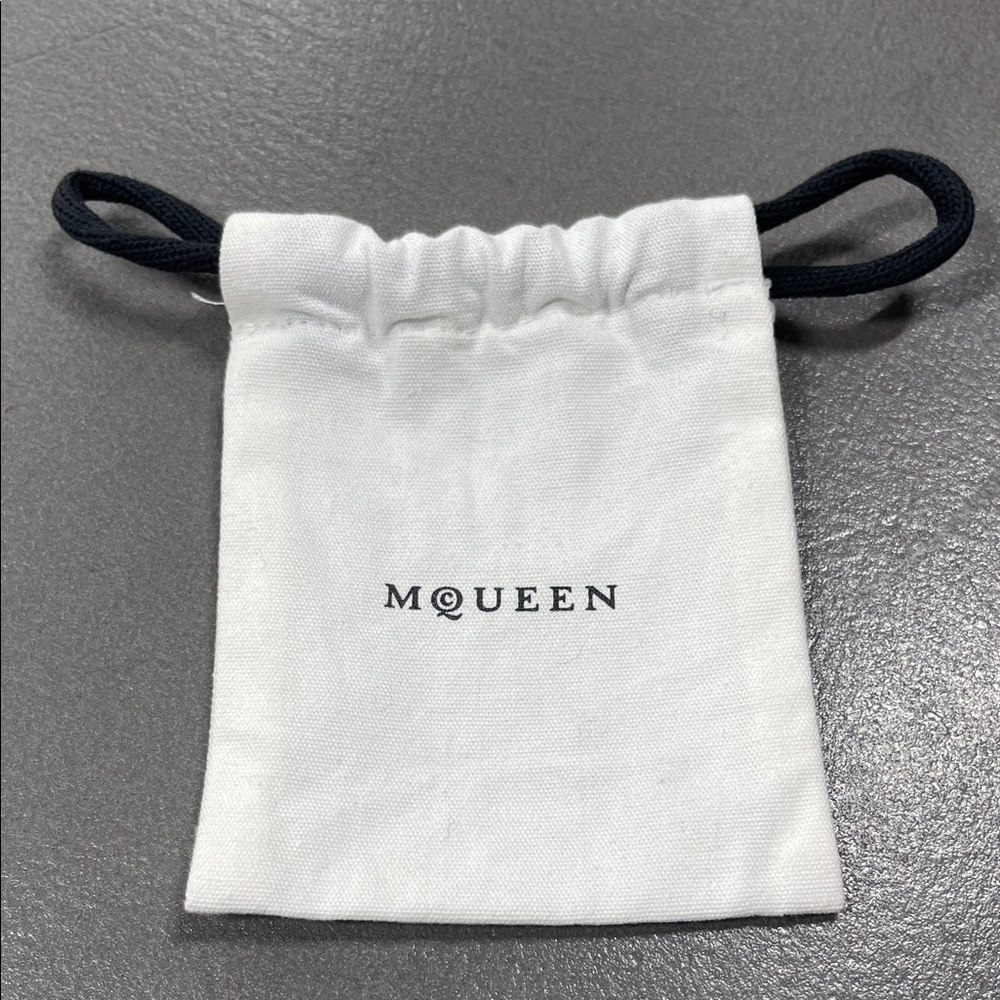 Alexander McQueen White Drawstring Jewelry Pouch Dust Bag Small